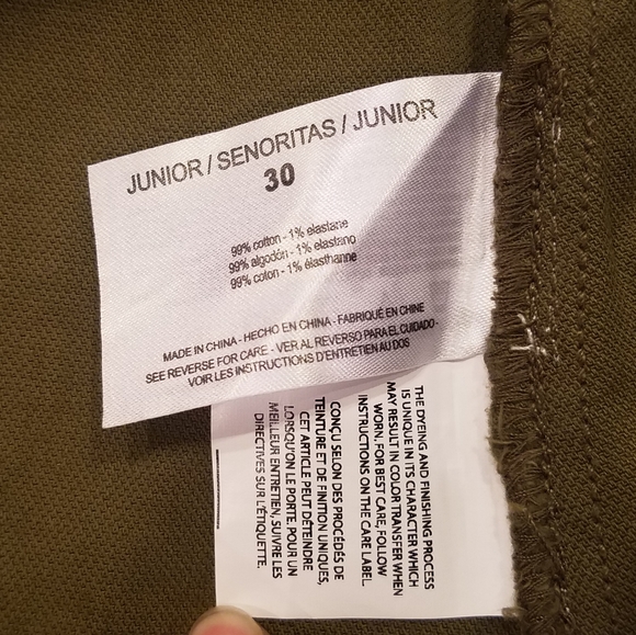 William Rast Military Olive Skirt Junior 30 - Picture 8 of 8